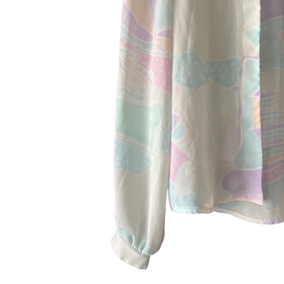 Vintage 70s Patty Woodard Floral 2 Piece Set - Tank Top and Cardigan Size Small - Picture 5 of 9